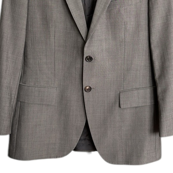 HUGO BOSS Aamon Hago Sport Coat Blazer Jacket Gray Wool Mohair Career, Size 36S - Picture 3 of 13
